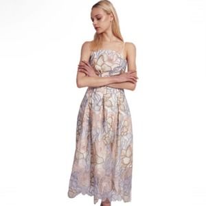Hunter Bell Floral Midi Dress in Pastel Shades